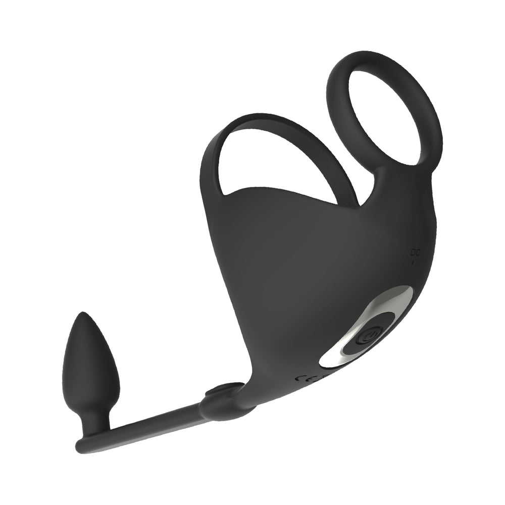 Magic Remote Scrotum Massager Plug-Black