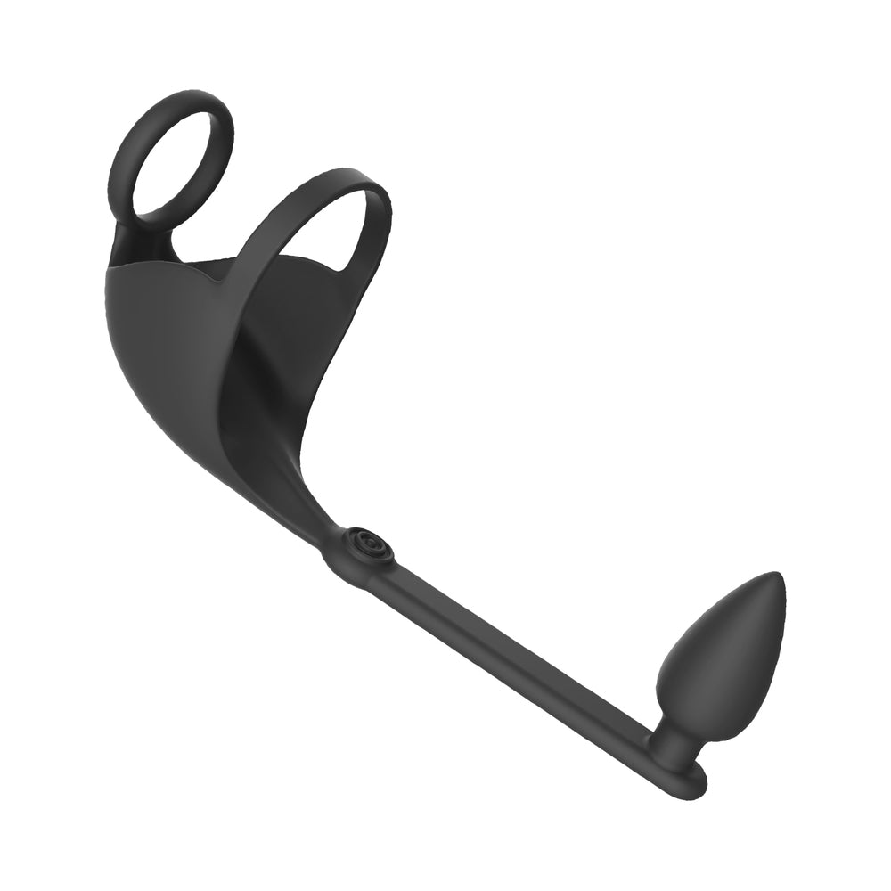 Magic Remote Scrotum Massager Plug-Black
