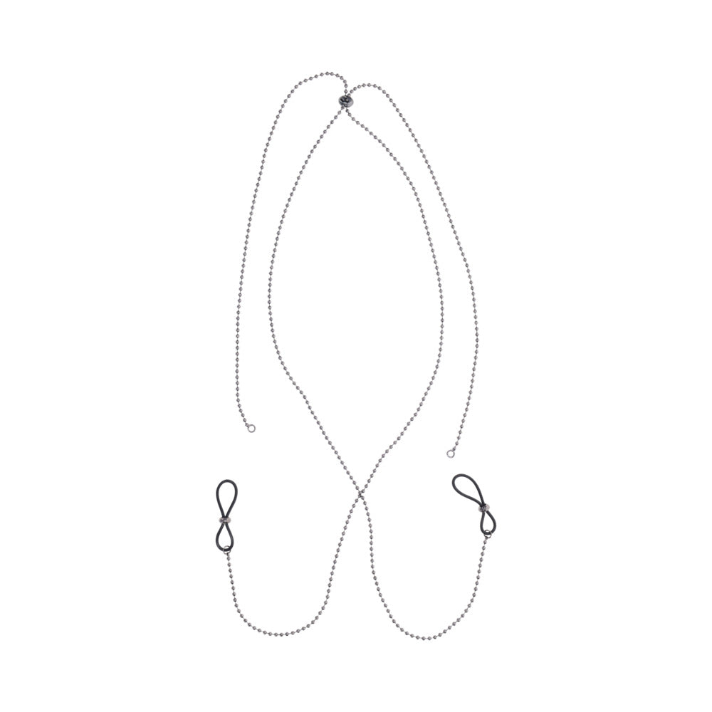 Sex & Mischief Ex's & Oh's Body Jewelry w/Nipple Ties - Black