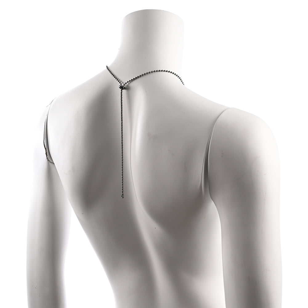 Sex & Mischief Ex's & Oh's Body Jewelry w/Nipple Ties - Black