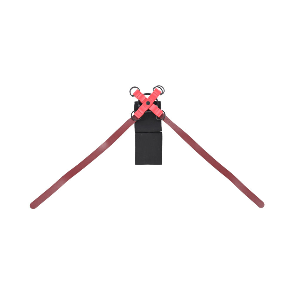 Sex & Mischief Ex's & Oh's Cross Cuffs - Red/Black