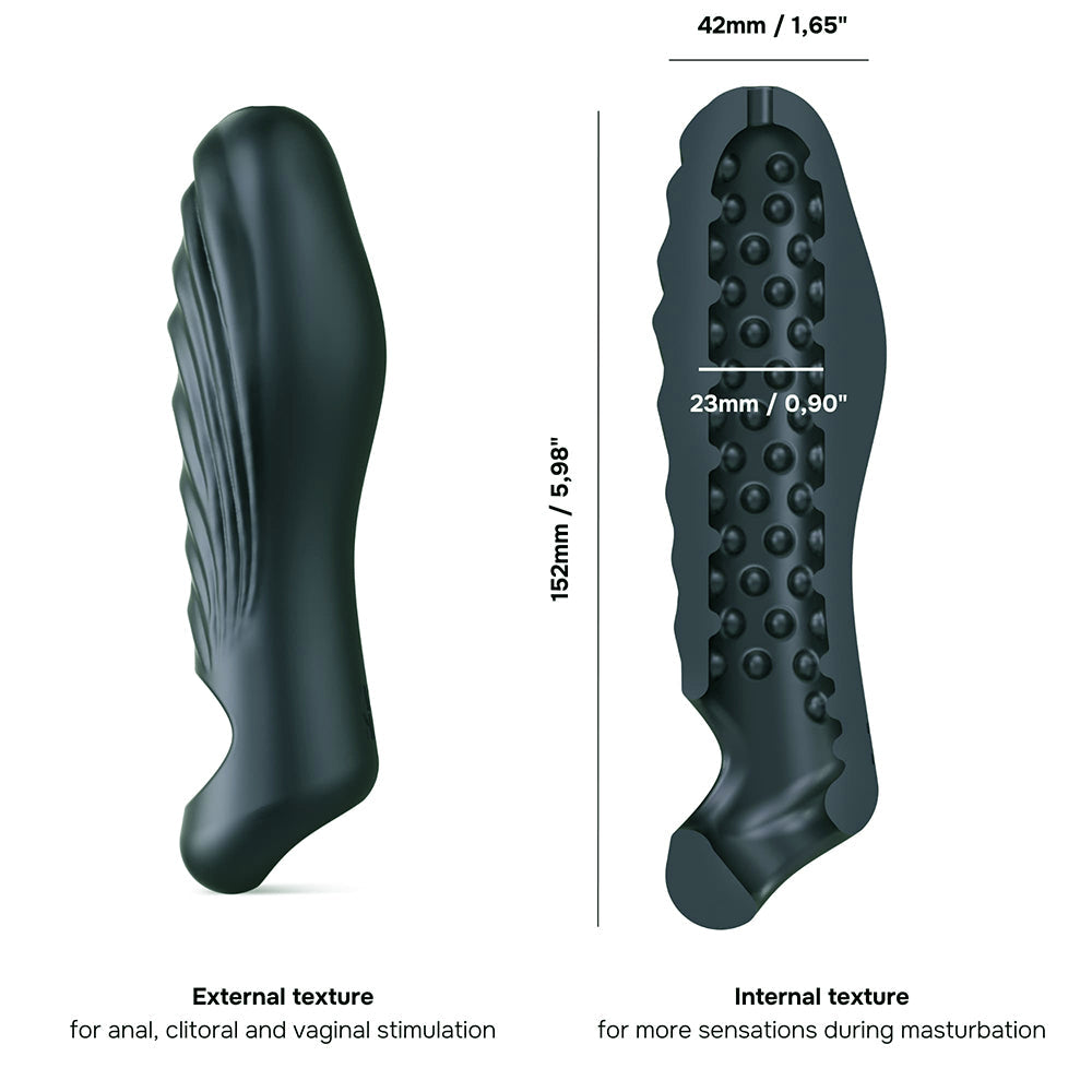 Man.wand Ryzer Penis Extender and Soft Mastubating Sleeve-Pine Grey