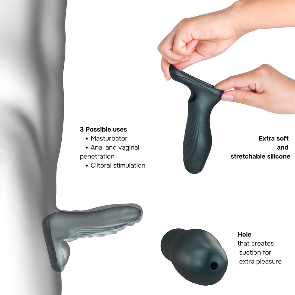 Man.wand Ryzer Penis Extender and Soft Mastubating Sleeve-Pine Grey