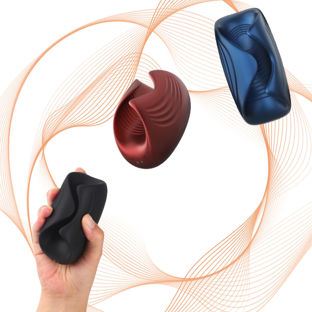 Man.wand Sub One Vibrating Tapping Masturbator-Infinite Black