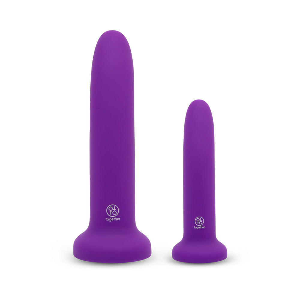 Together 2 pc 5.5 & 7.75 Silicone Dildo & Harness Set