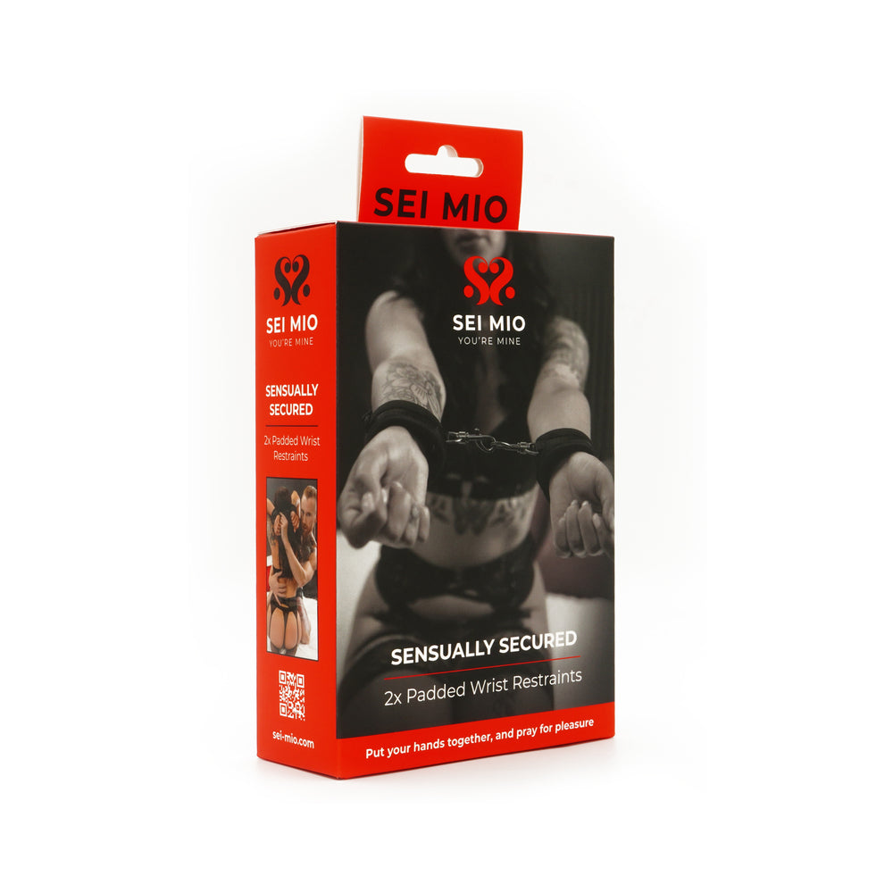 SEI MIO Sensually Secured Padded Wrist Restraints