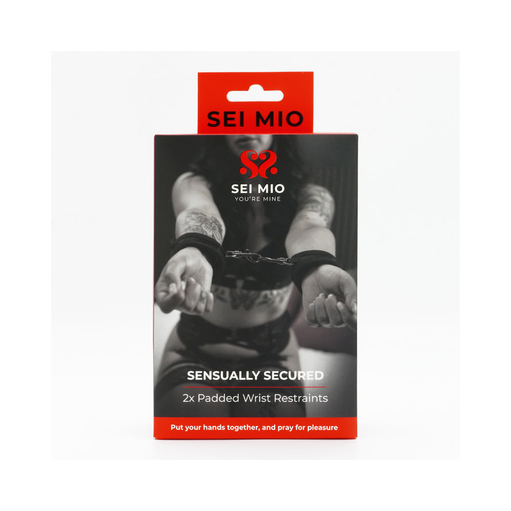 SEI MIO Sensually Secured Padded Wrist Restraints