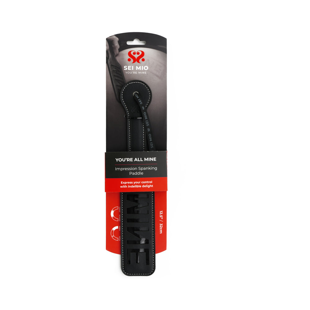 Sei Mio You're All Mine Impression Spanking Paddle - Black