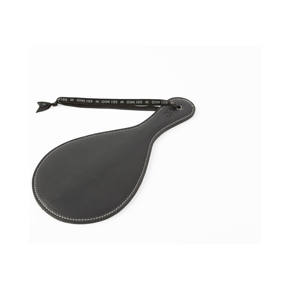 Sei Mio Roundly Chastised Broad Circular Spanking Paddle - Black