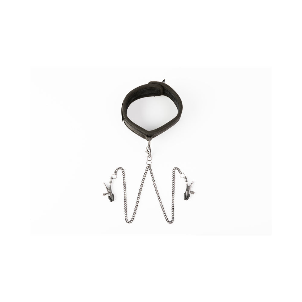 SEI MIO Twin Tweaks Collar with Nipple Clamps