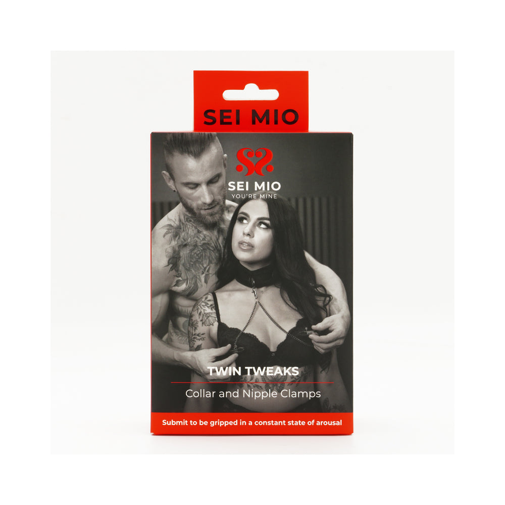 SEI MIO Twin Tweaks Collar with Nipple Clamps