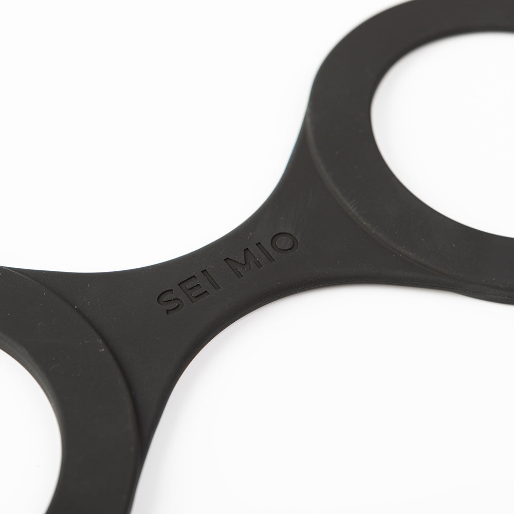 Sei Mio Handi Cuffs Super Strong Silicone Restraints - Large, Black