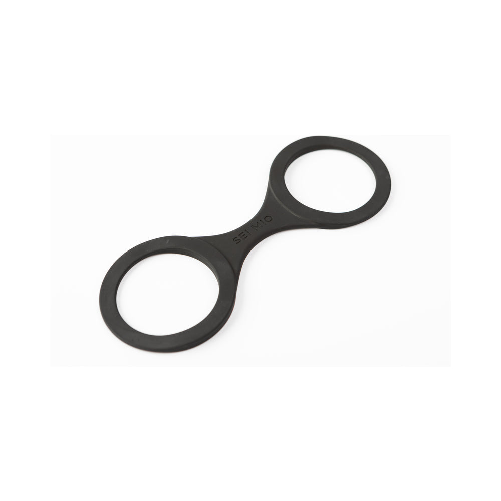 Sei Mio Handi Cuffs Super Strong Silicone Restraints - Medium, Black