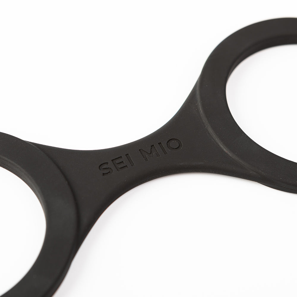 Sei Mio Handi Cuffs Super Strong Silicone Restraints - Medium, Black