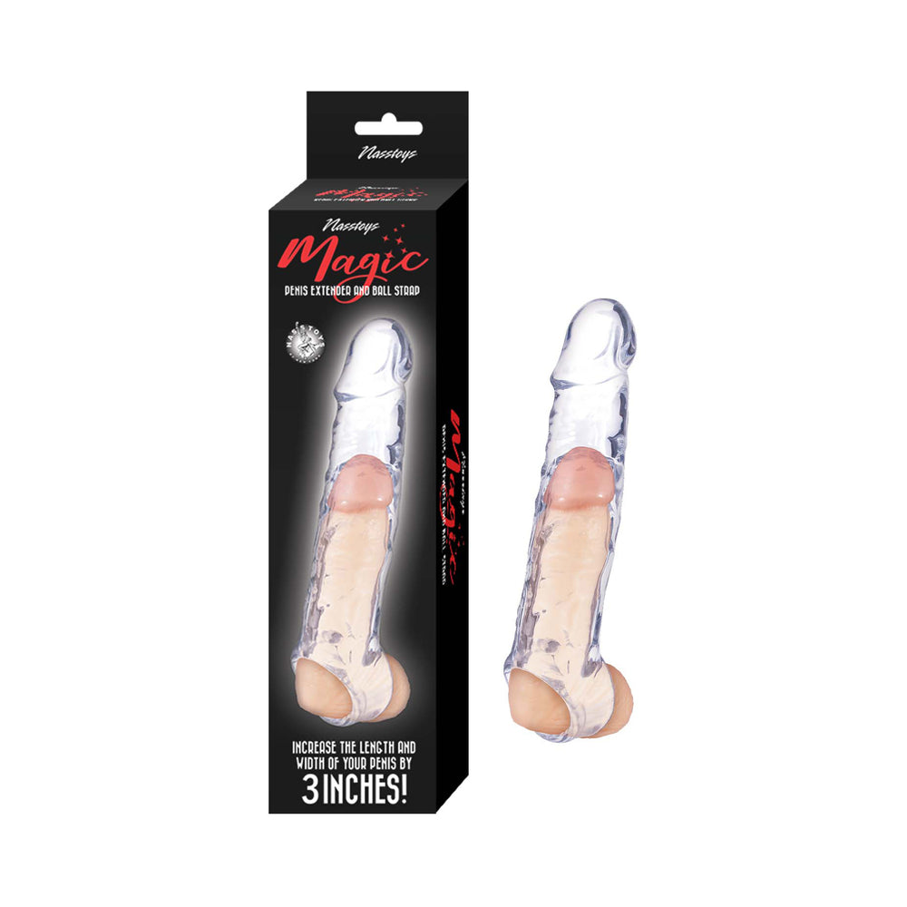 Magic Penis Extender & Ball Strap 6.5"-Clear
