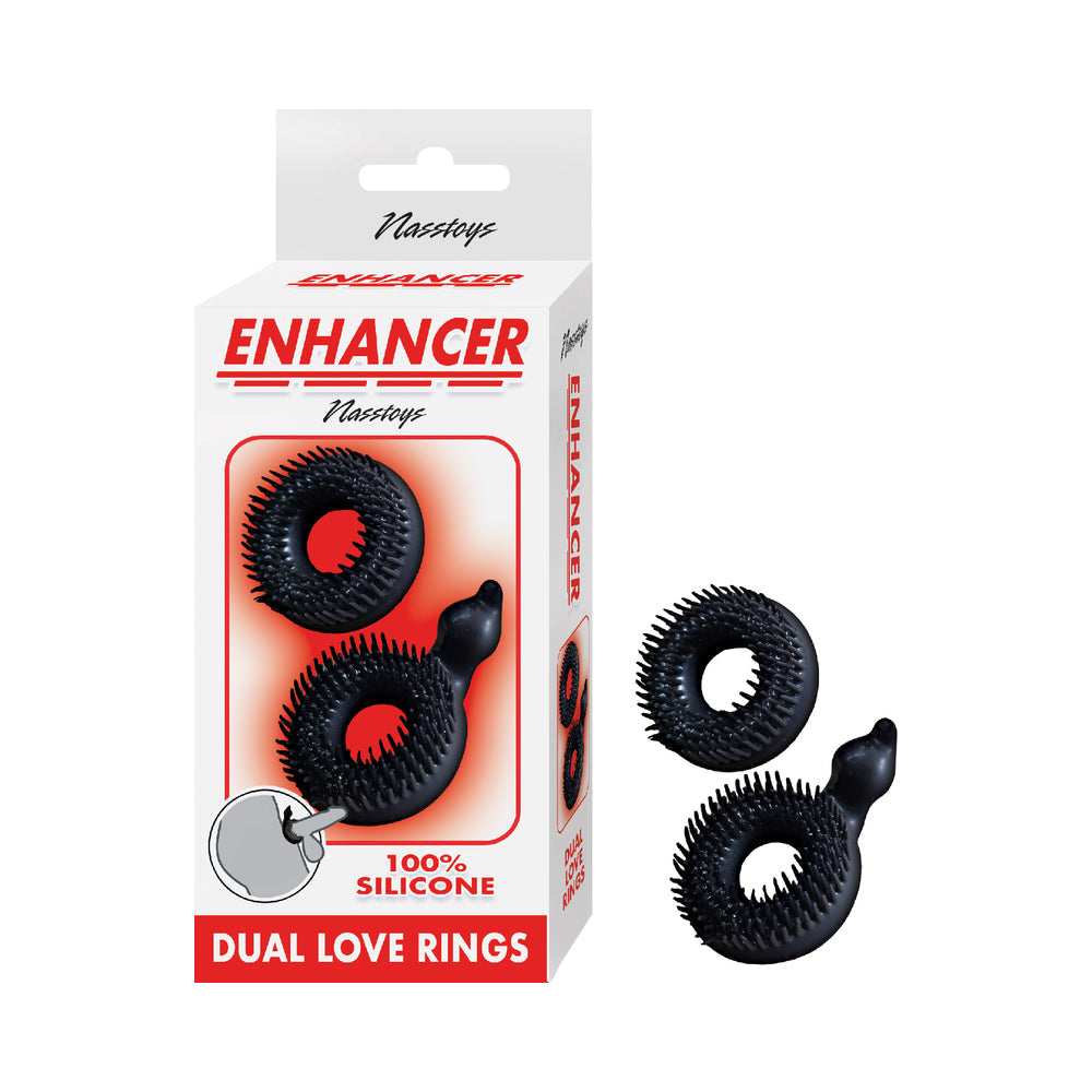 Enhancer Dual Love Rings - Black