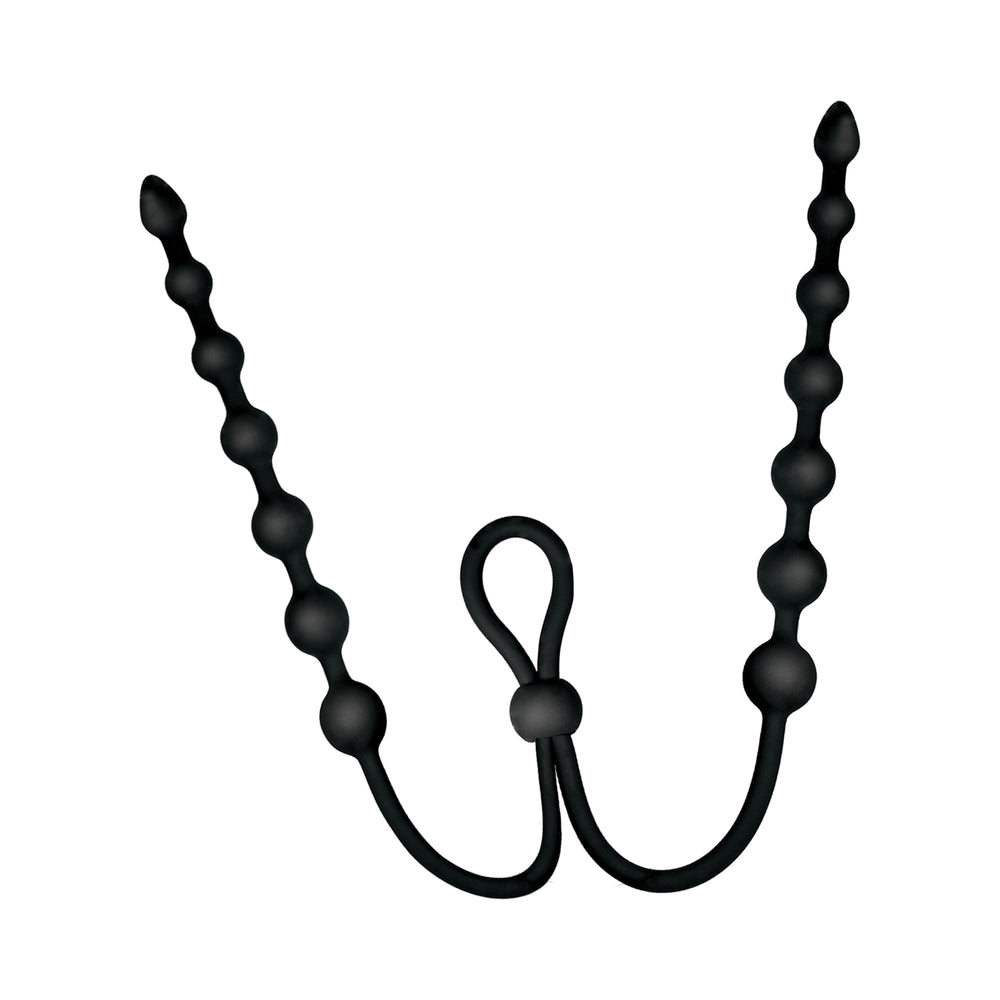 Ass-sation Dual-Ended Anal Beads - Black