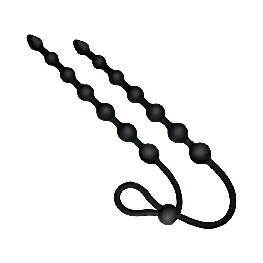 Ass-sation Dual-Ended Anal Beads - Black