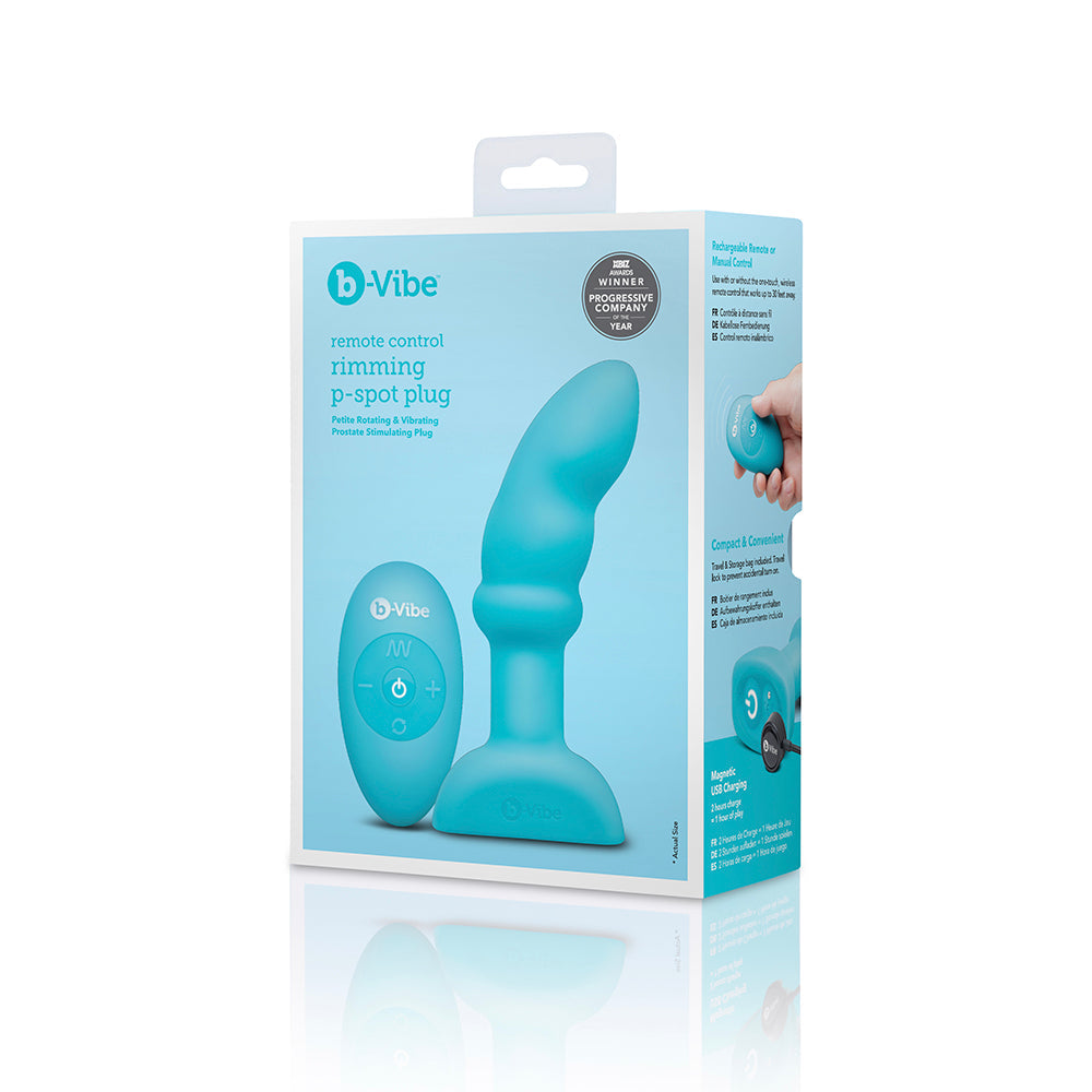 b-Vibe Remote Control Rimming P-Spot Plug - Blue