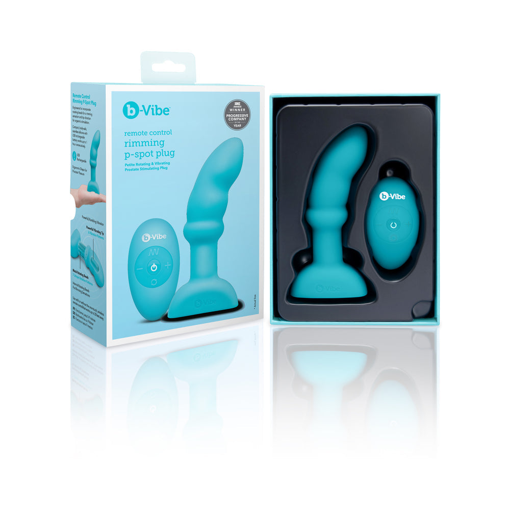 b-Vibe Remote Control Rimming P-Spot Plug - Blue