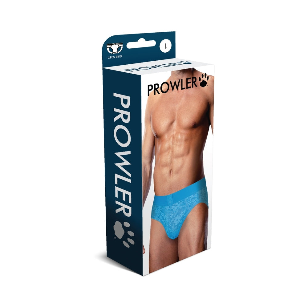 Prowler Lace Open Back Brief - Blue LG