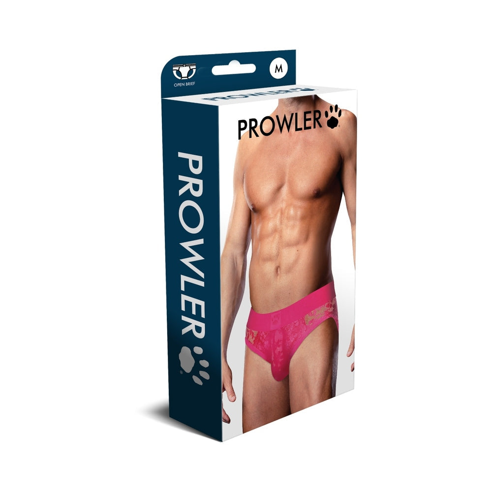 Prowler Lace Open Back Brief - Pink MD