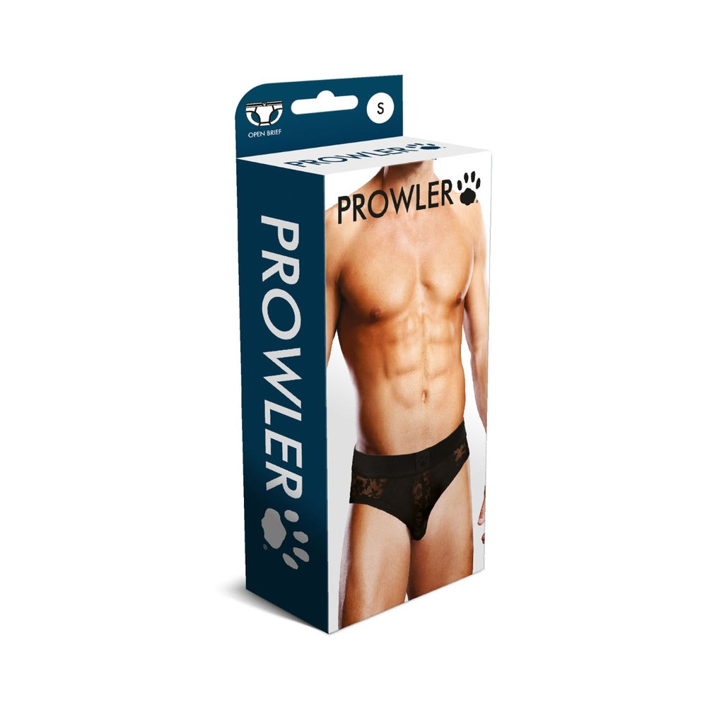 Prowler Lace Open Back Brief - Black SM