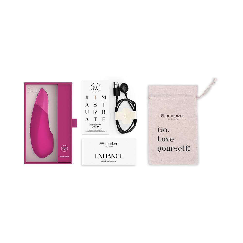 Womanizer Enhance 2 in 1 Pleasure Air & Vibrations - Vibrant Pink