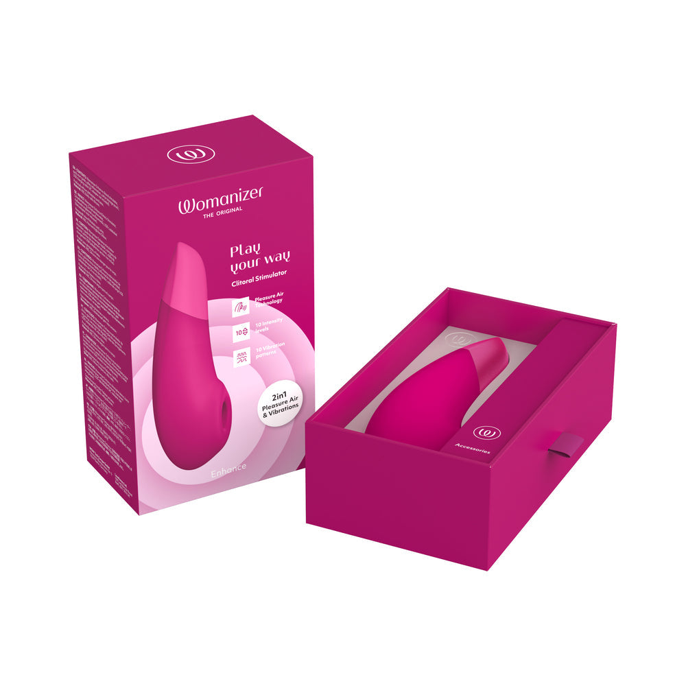 Womanizer Enhance 2 in 1 Pleasure Air & Vibrations - Vibrant Pink