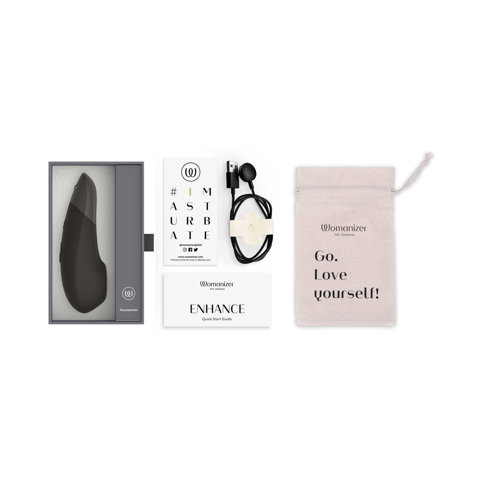 Womanizer Enhance 2 in 1 Pleasure Air & Vibrations - Black