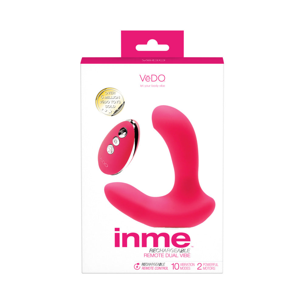 VeDO Inme Rechargeable Dual Vibe w/Remote Control - Pink