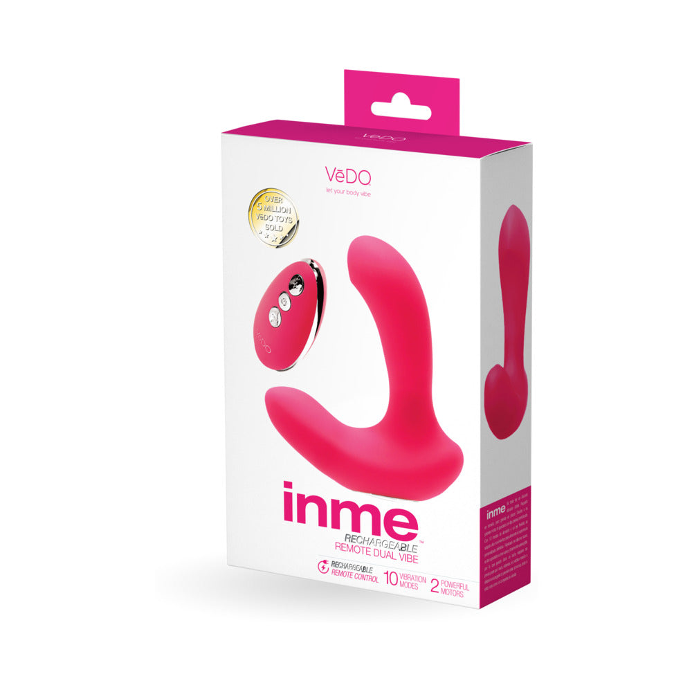 VeDO Inme Rechargeable Dual Vibe w/Remote Control - Pink