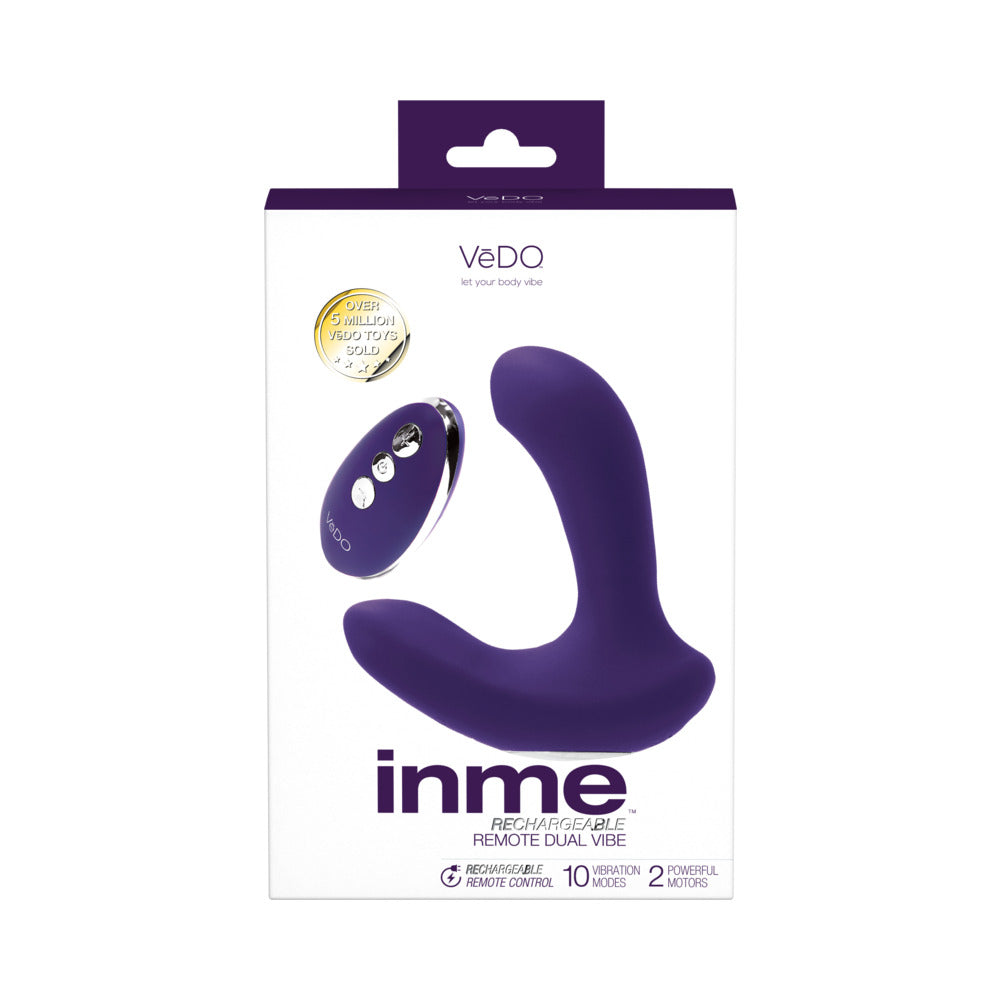 VeDO Inme Rechargeable Dual Vibe w/Remote Control - Purple