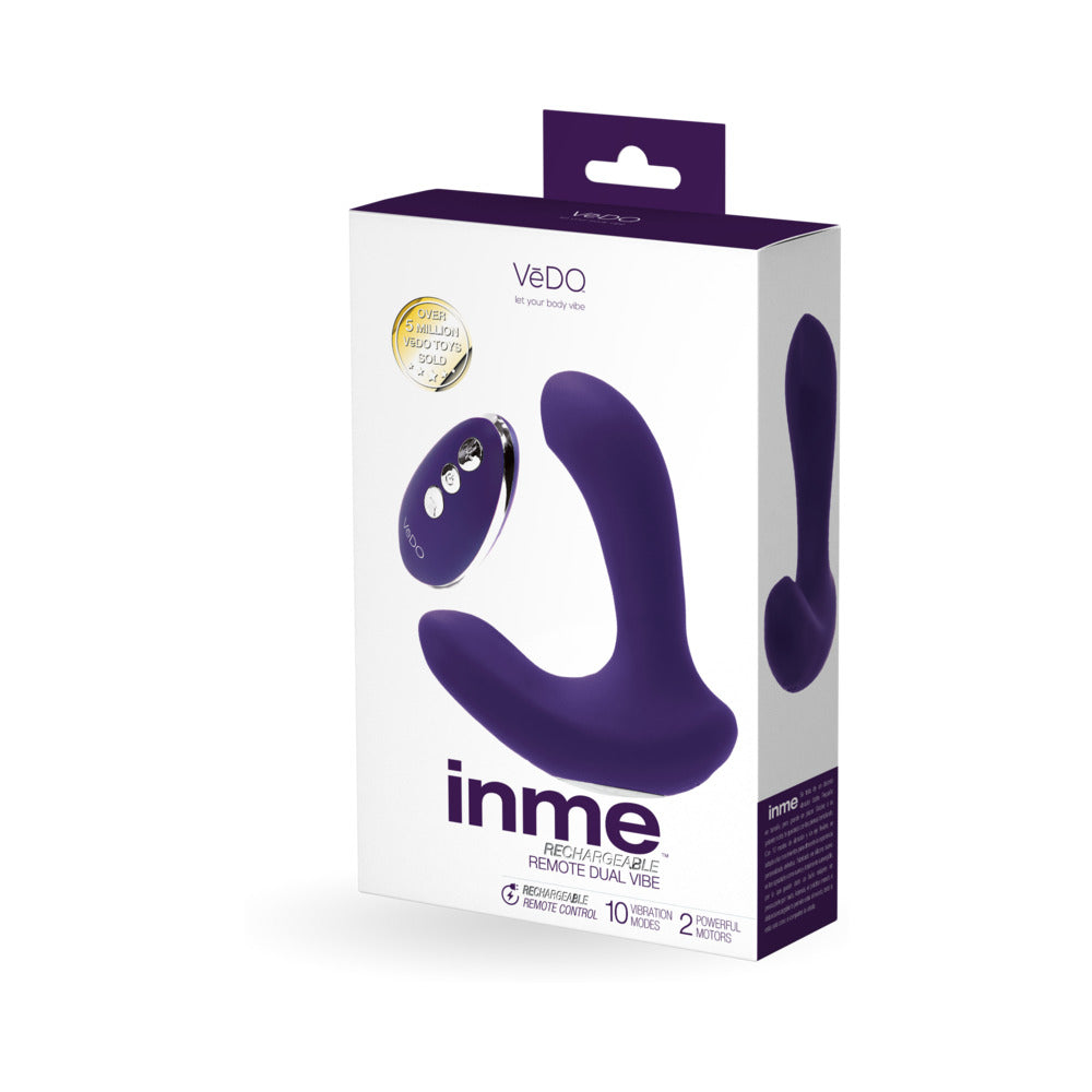 VeDO Inme Rechargeable Dual Vibe w/Remote Control - Purple
