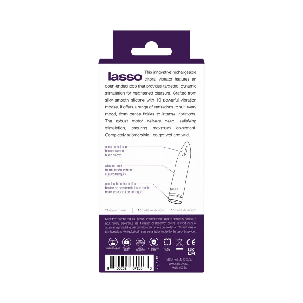 VeDO Lasso Rechargeable Bullet Vibe - Purple