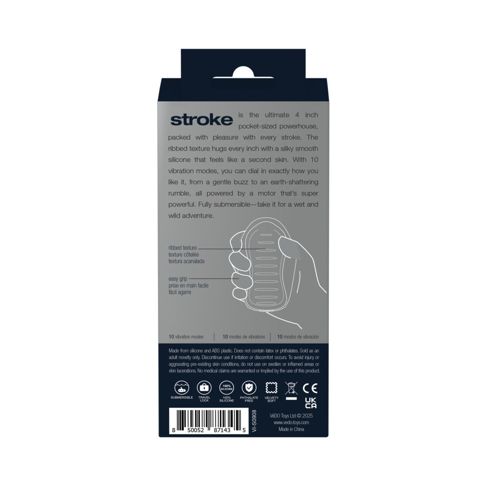 VeDO Stroke Rechargeable Vibrating Stroker - Black