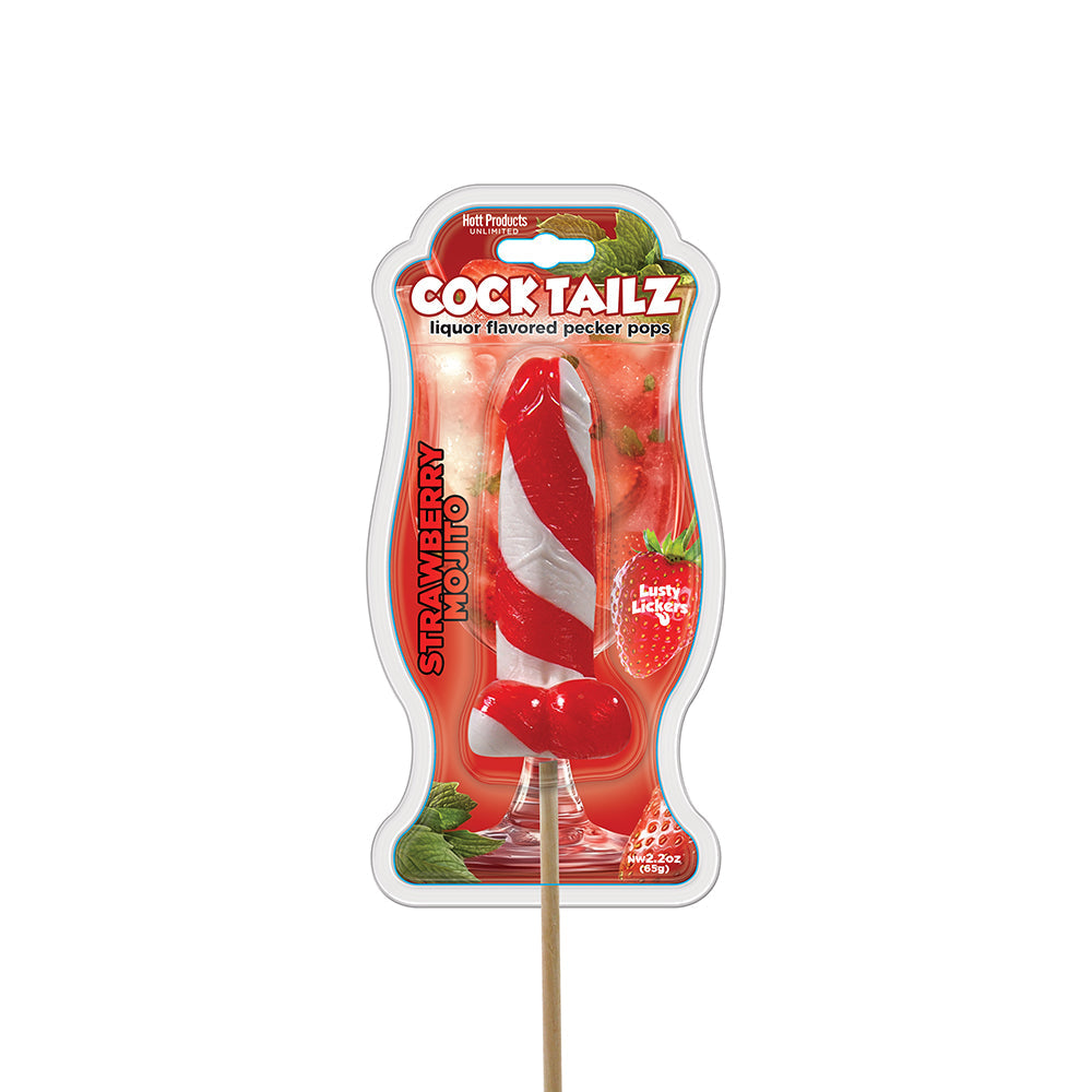 Cocktailz Liquor Flavored Pecker Pops Strawberry Mojito