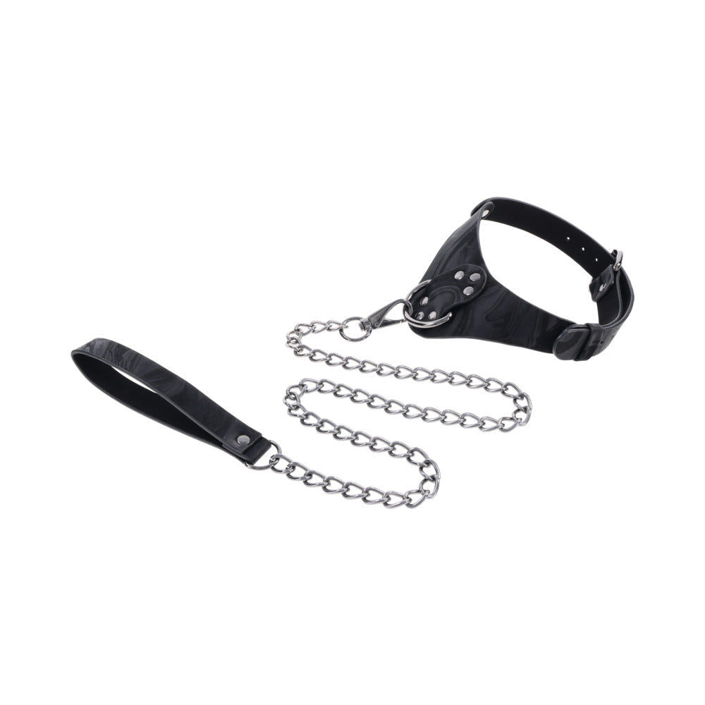 Sportsheets Velvet Noir Collar & Leash - Black