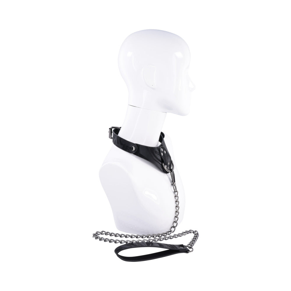 Sportsheets Velvet Noir Collar & Leash - Black