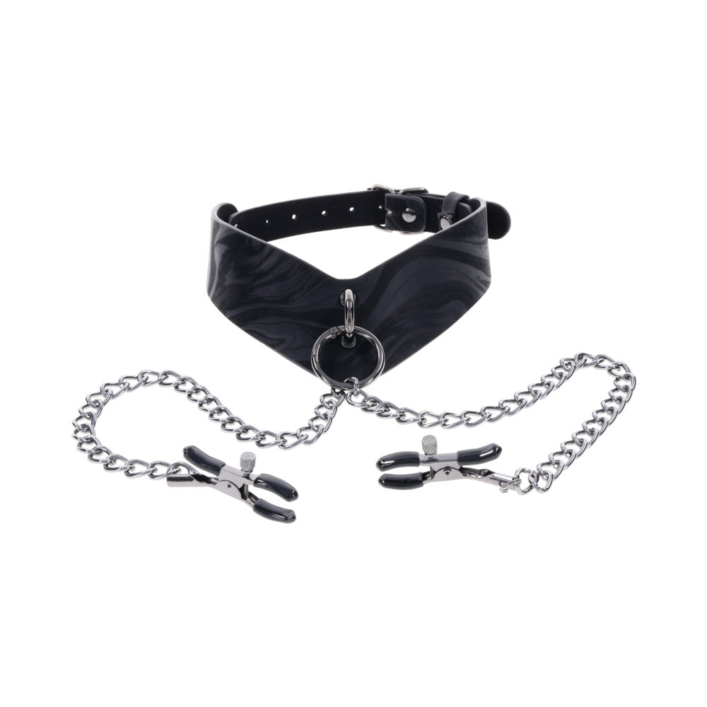 Velvet Noir Collar & Removable Clamps