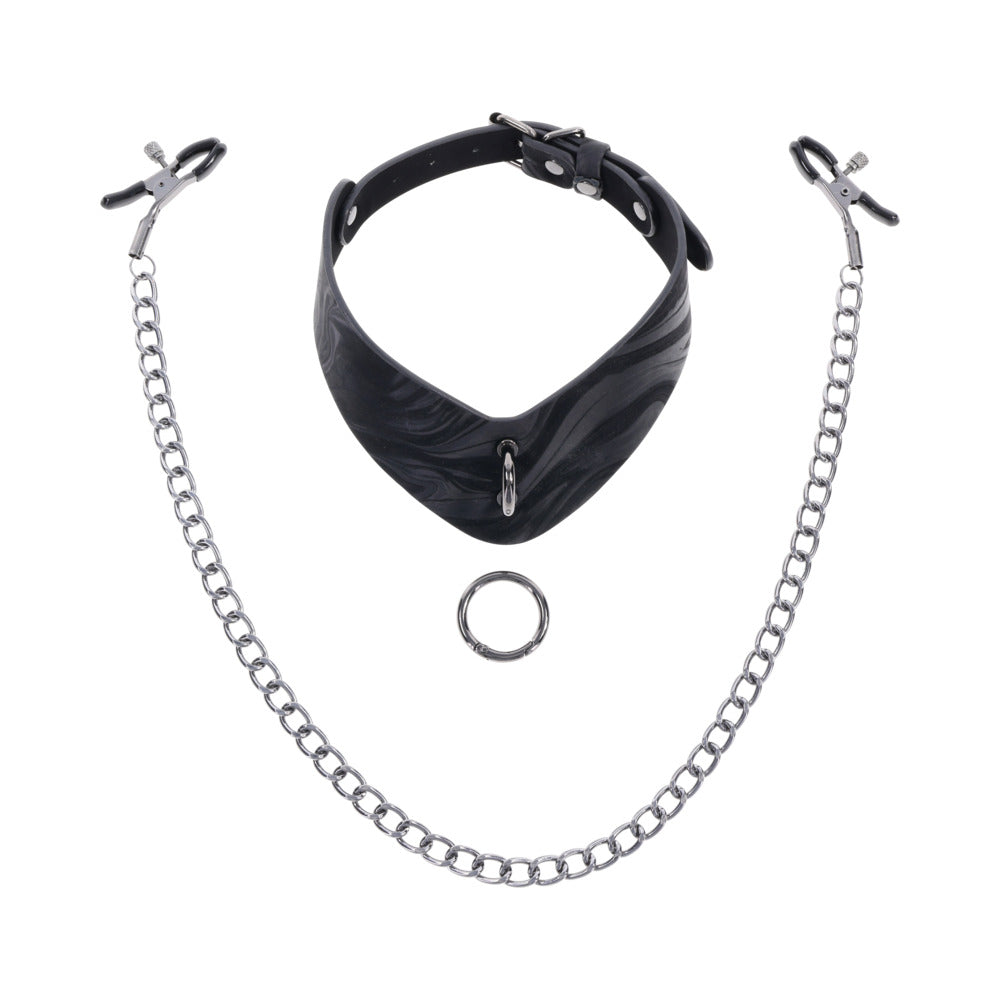 Velvet Noir Collar & Removable Clamps