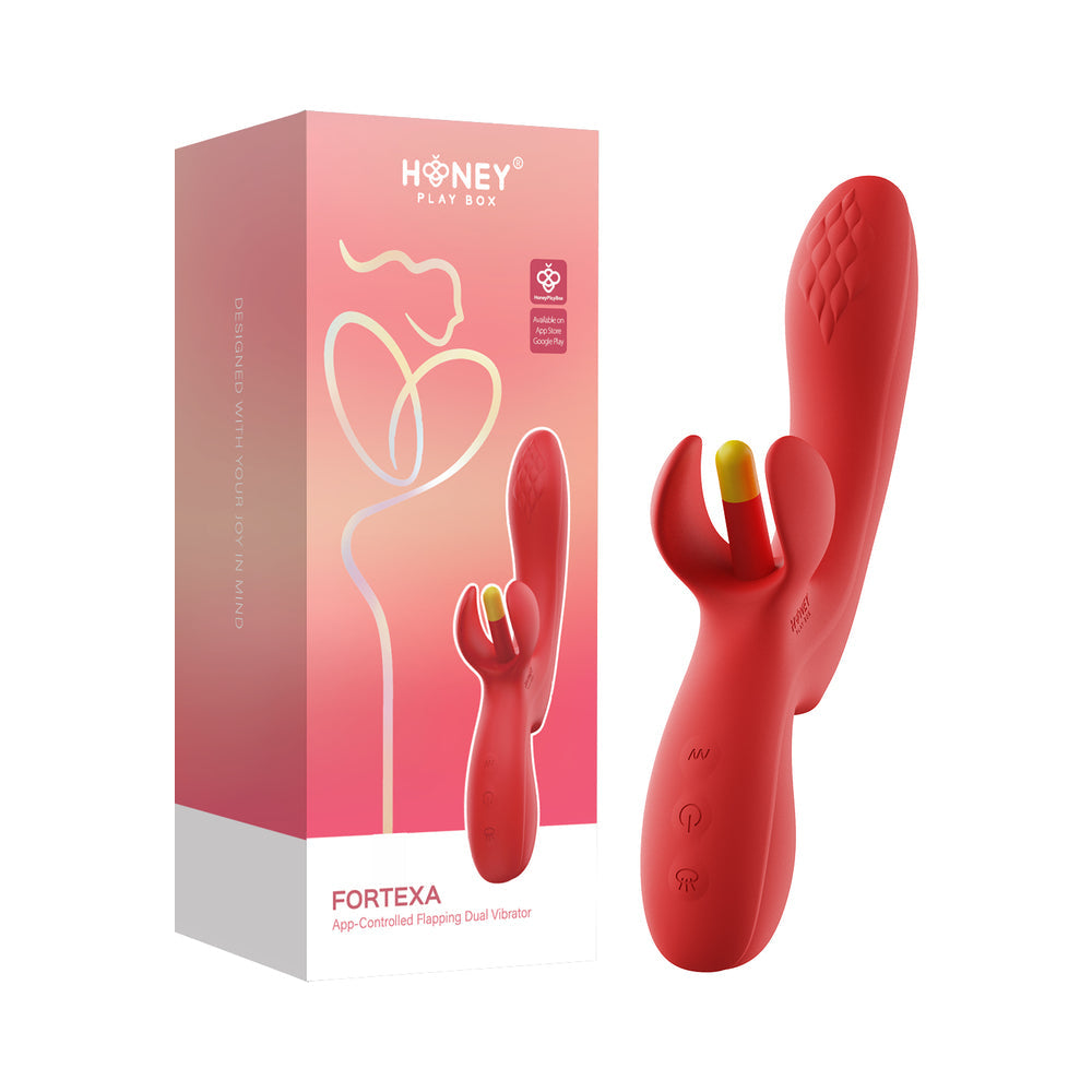Honey Play Box Fortexa Kinky Finger Flapping Vibrator-Red