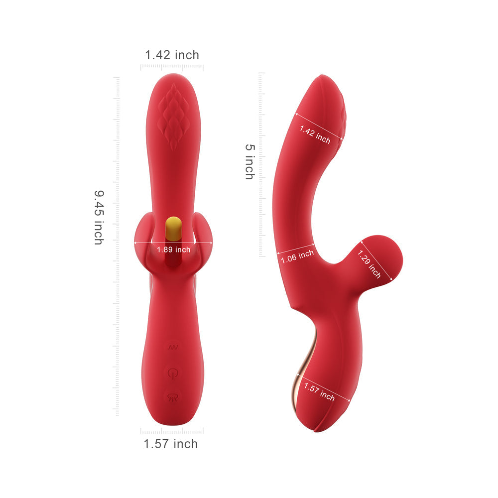 Honey Play Box Fortexa Kinky Finger Flapping Vibrator-Red