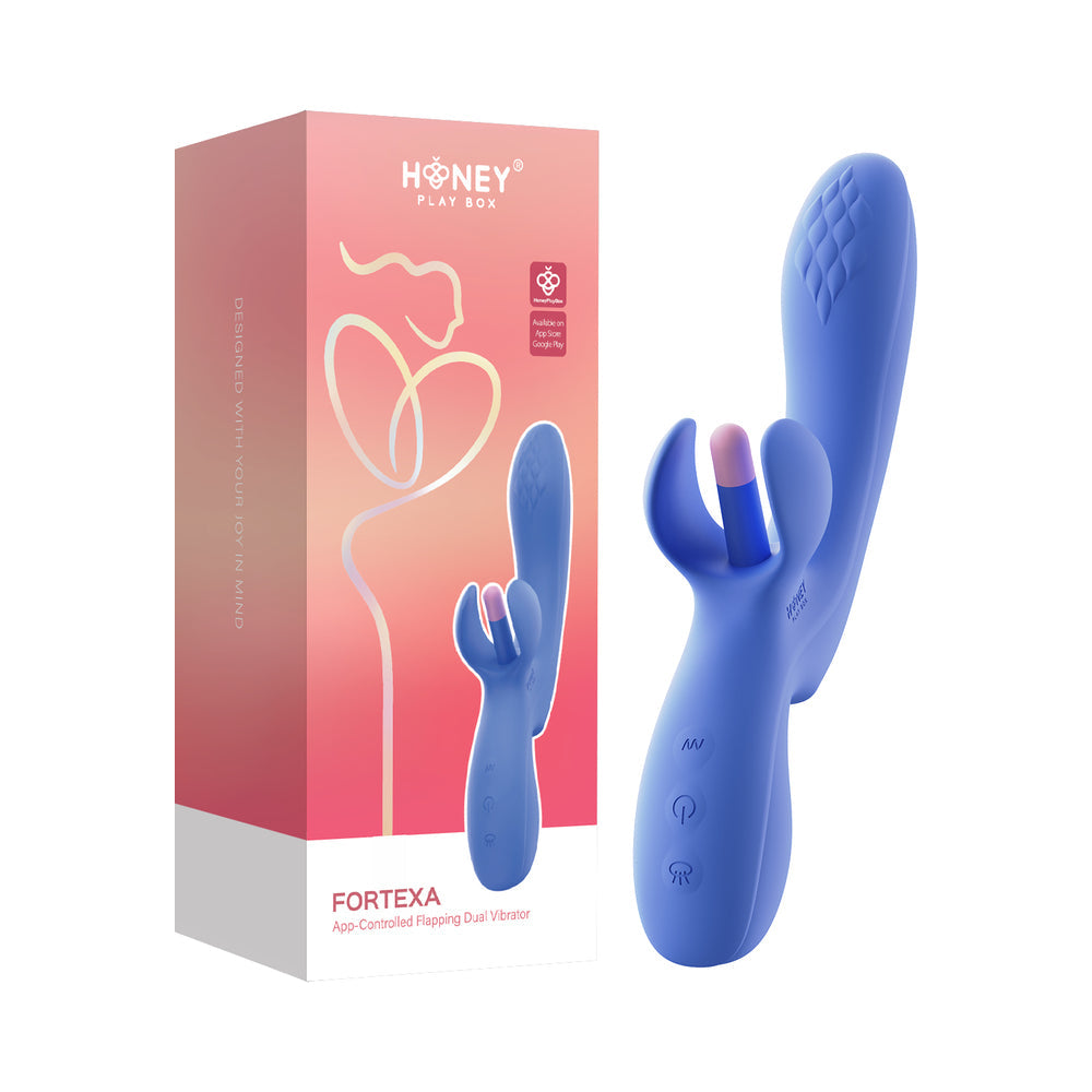 Honey Play Box Fortexa Kinky Finger Flapping Vibrator-Blue