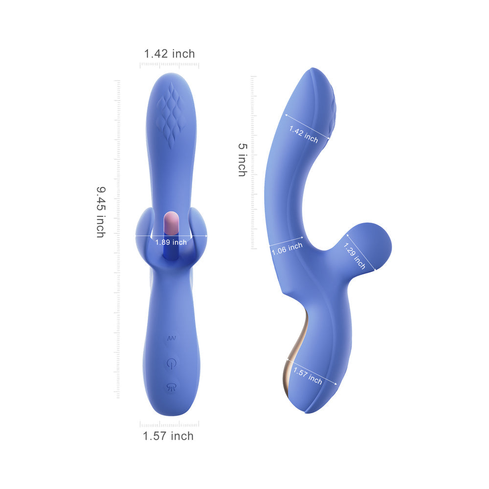Honey Play Box Fortexa Kinky Finger Flapping Vibrator-Blue