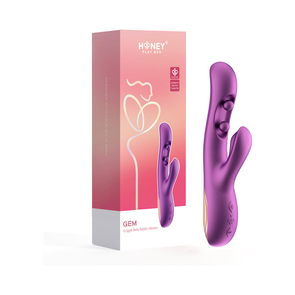 Honey Play Box Gem Rabbit Vibrator-Purple