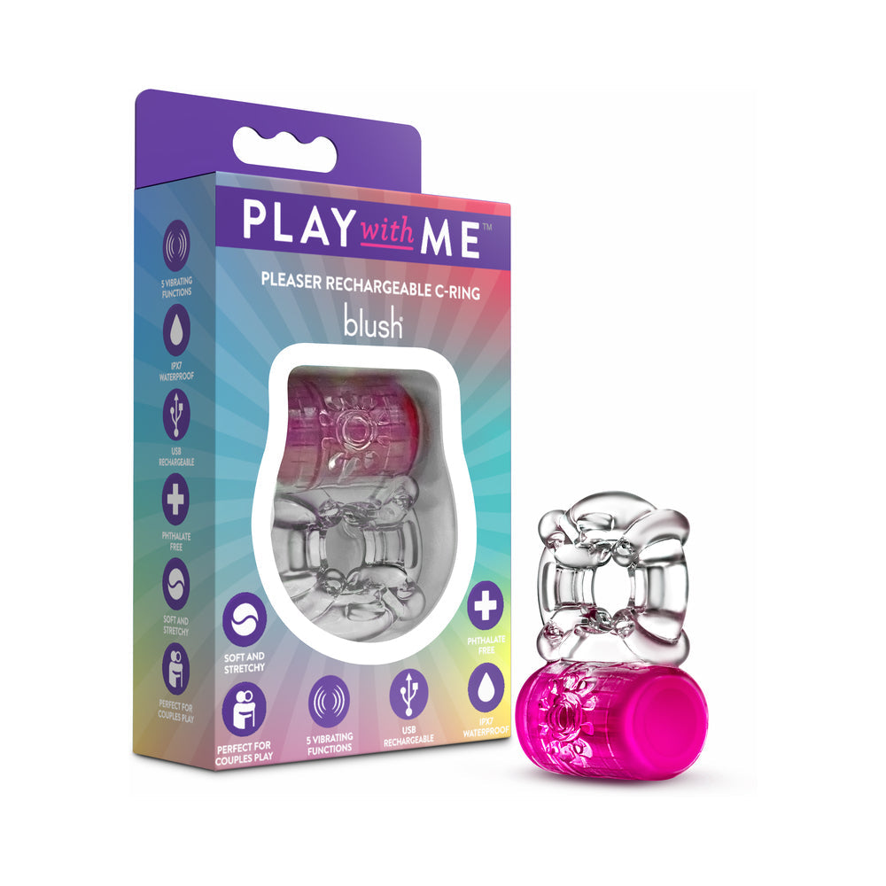Blush Play With Me - Pleaser Rechargeable C-Ring - Pink