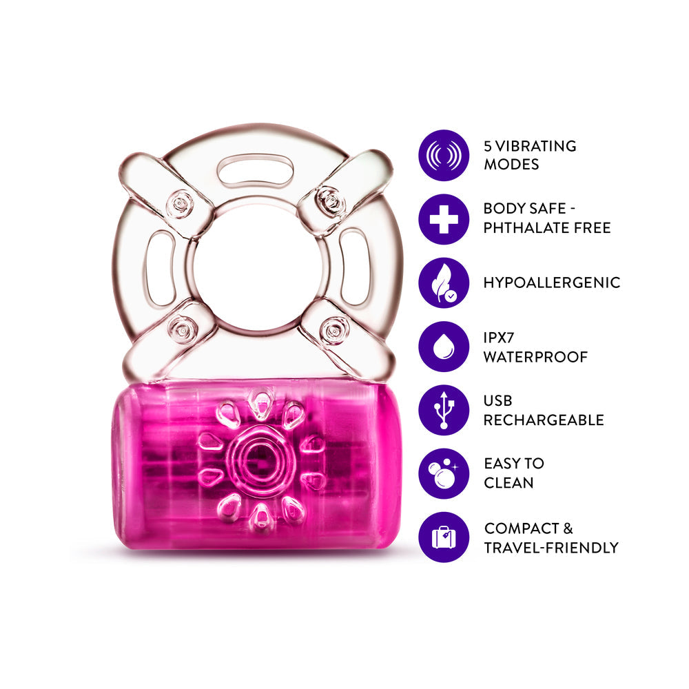 Blush Play With Me - Pleaser Rechargeable C-Ring - Pink