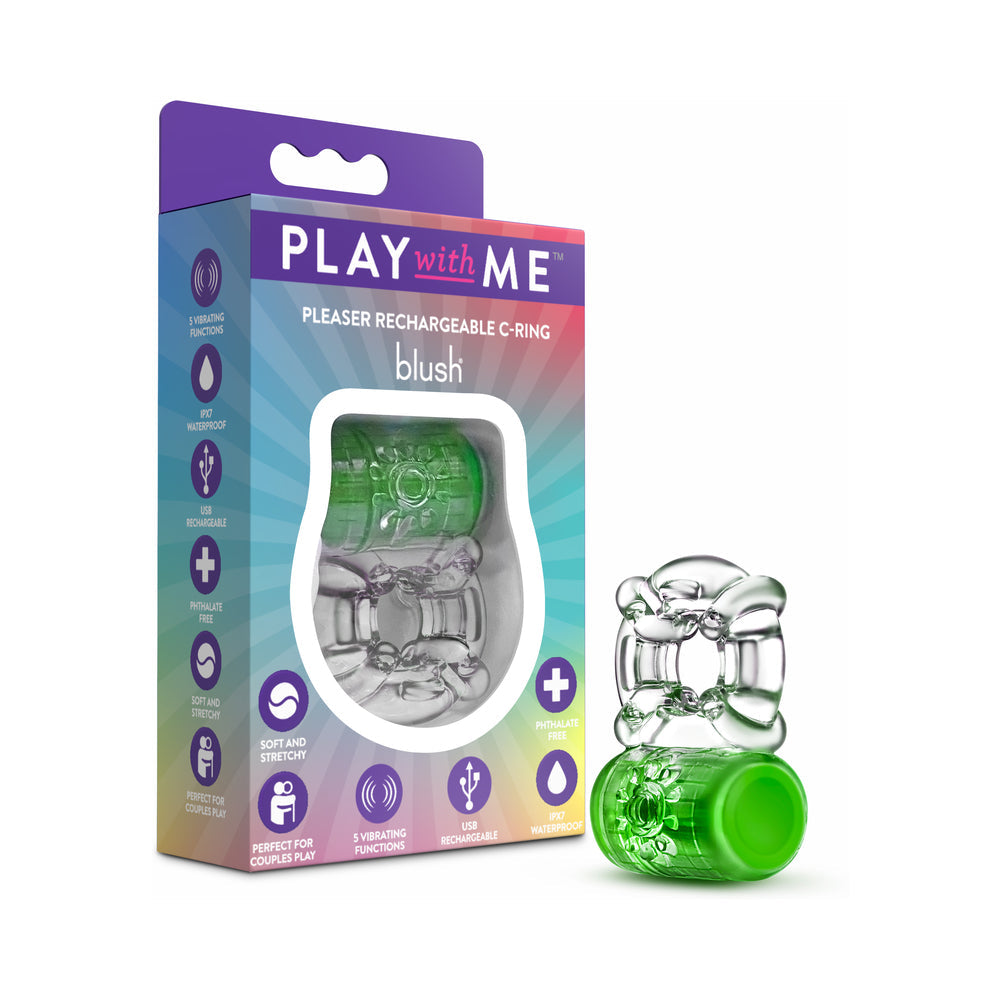 Blush Play With Me - Pleaser Rechargeable C-Ring - Neon Green