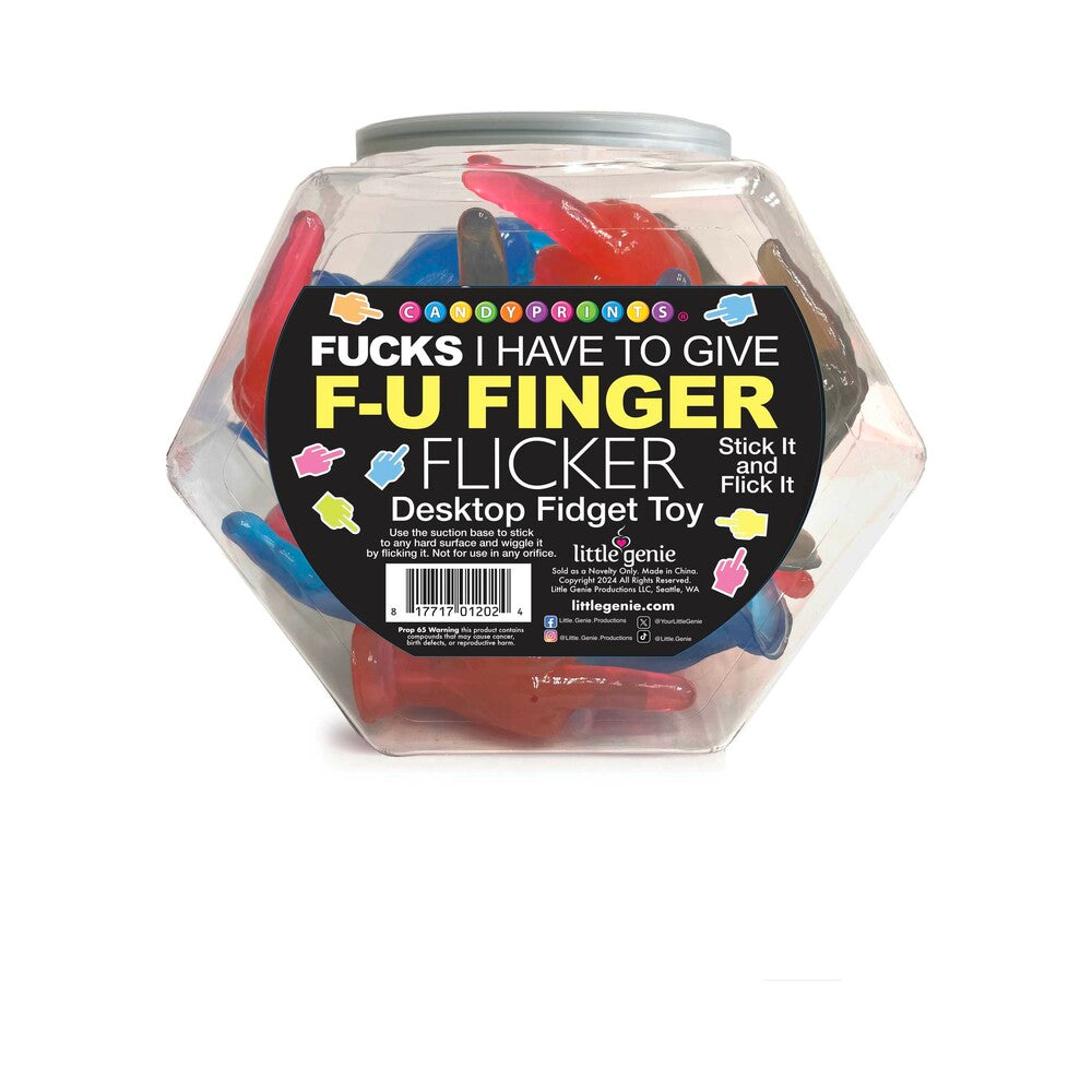 F-U Finger Flicker Fidget Toy Fishbowl of 24